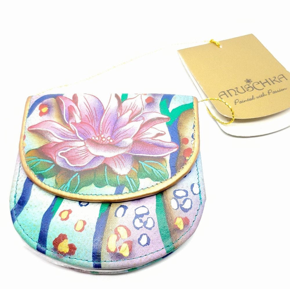Anuschka Coffee Break Wallet Lotus NWT